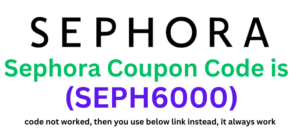 Sephora Coupon Code (SEPH6000) 45% off your purchase.