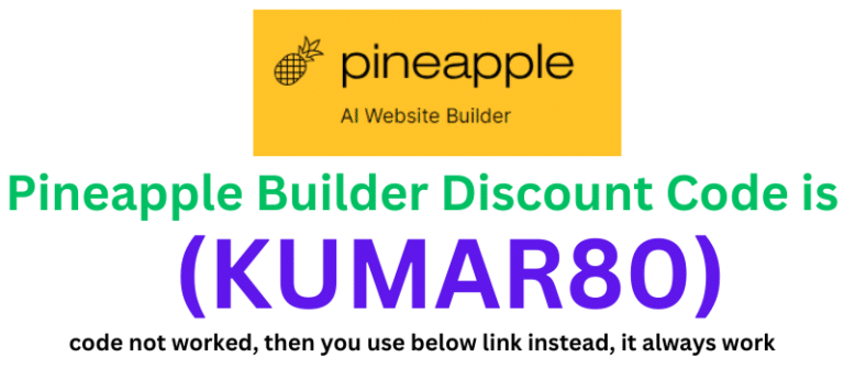 Pineapple Builder Discount Code (KUMAR80) 80% discount on your plan purchase.