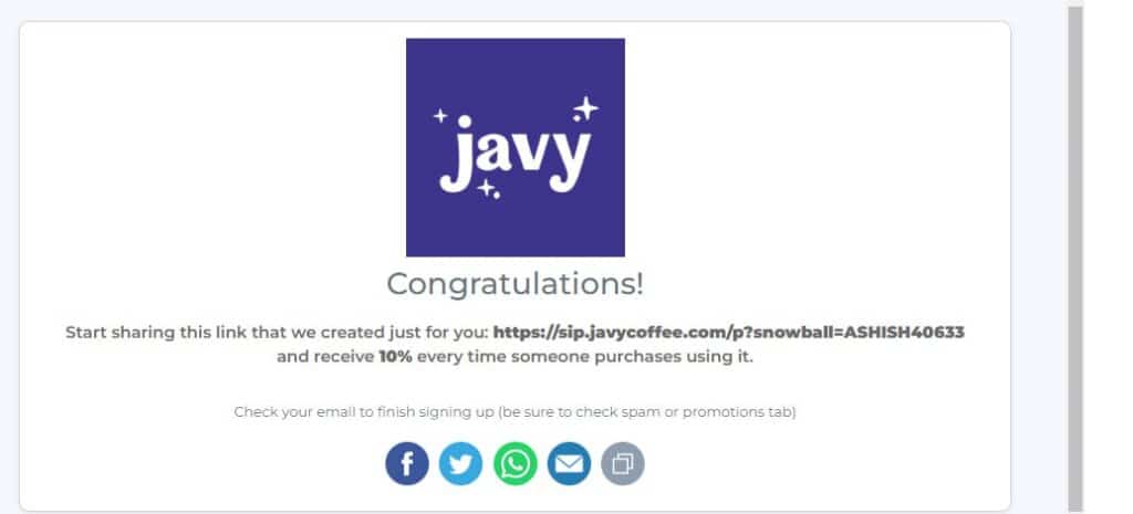 Javy Coffee Coupon Code (ASHISH40633) 75% off your first order.