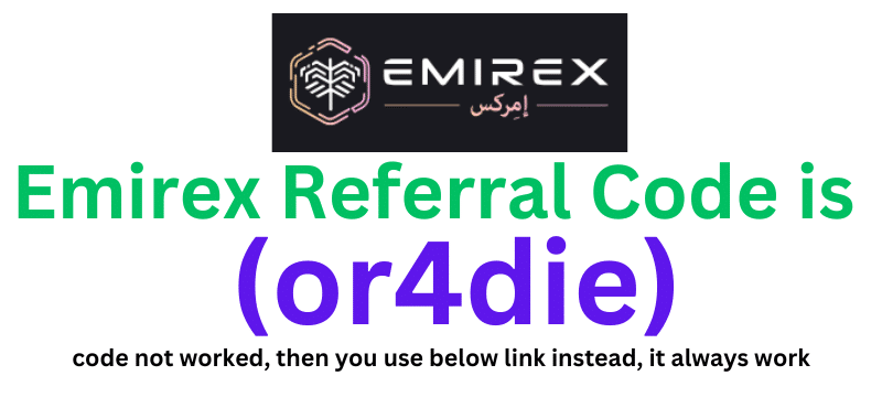 Emirex Referral Code (or4die) get 60% rebate on trading fees.