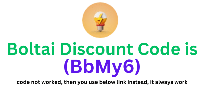 Boltai Discount Code (BbMy6) get 50% discount on your plan purchase.