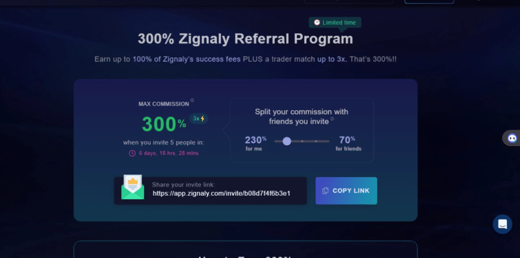 Zignaly Referral Code - get $100 as a signup bonus, exclusive code here!