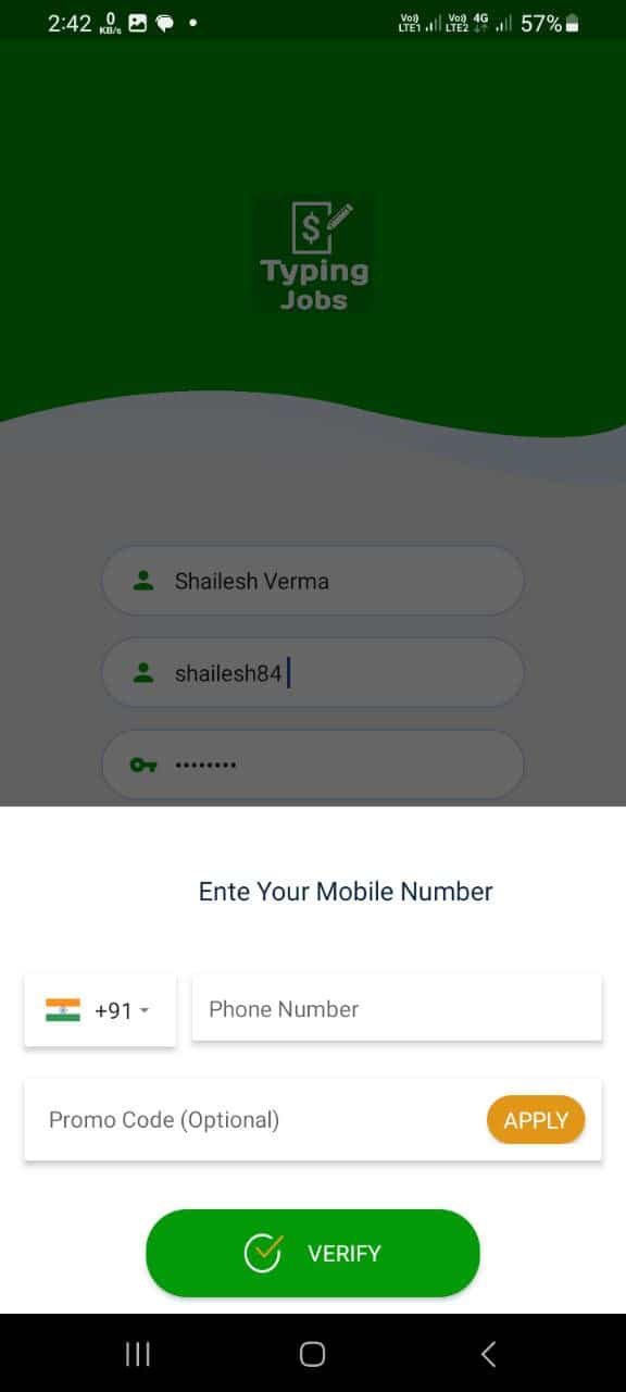 Typing Job Promo Code (shailesh84) Get 500 Coins Signup Bonus. - Codes ...