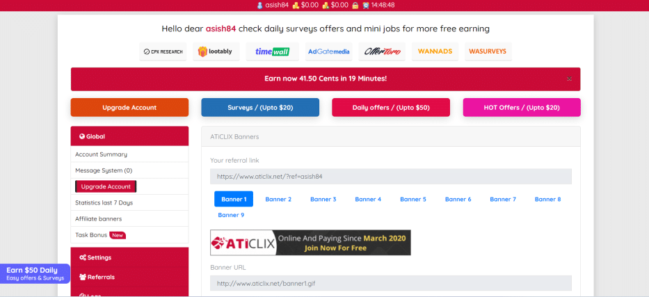 Aticlix Referral Code (asish84) Get $20 Signup Bonus.