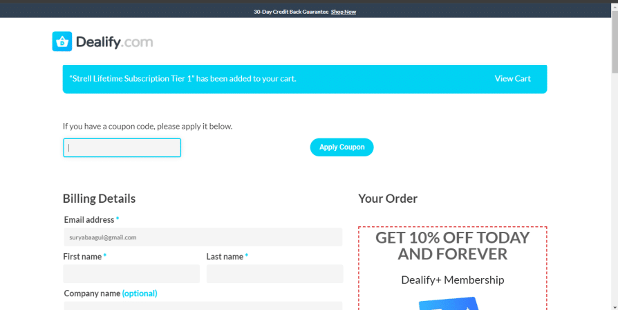Dealify Coupon Code (Use Referral Link) Flat 45% Off.