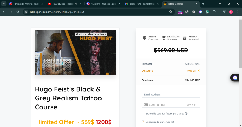 Tattoo Genesis Coupon Code | Flat 40% Extra Discount!